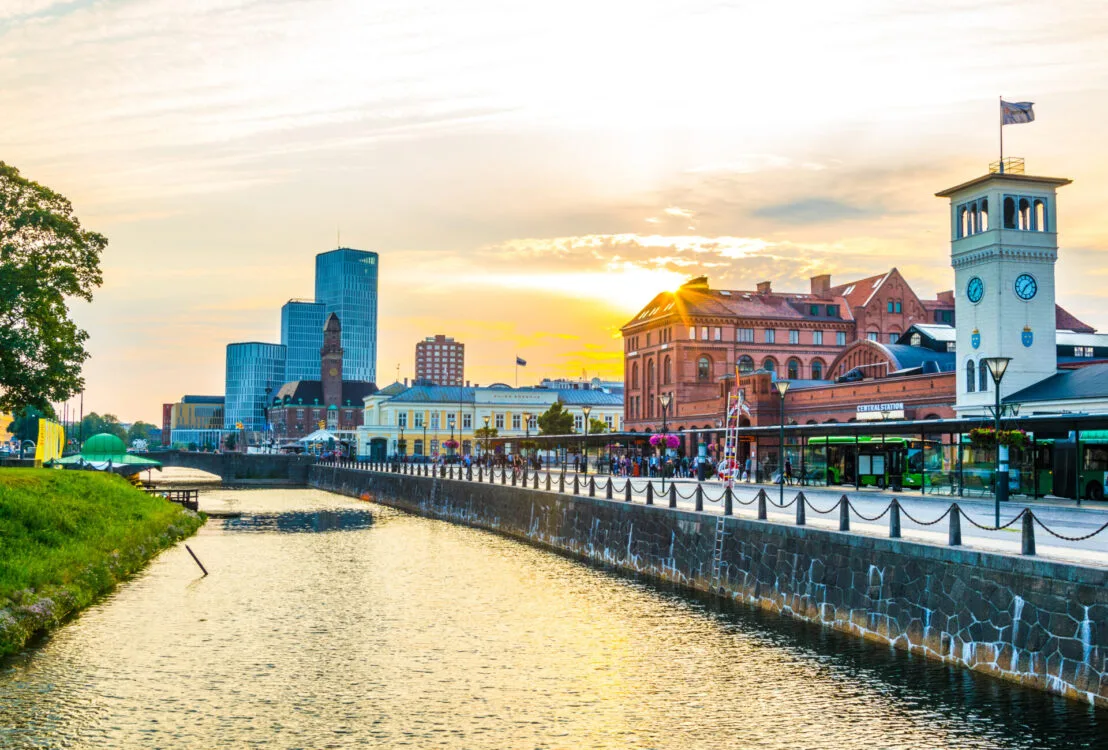 Utsikt över centralstationen i Malmö.