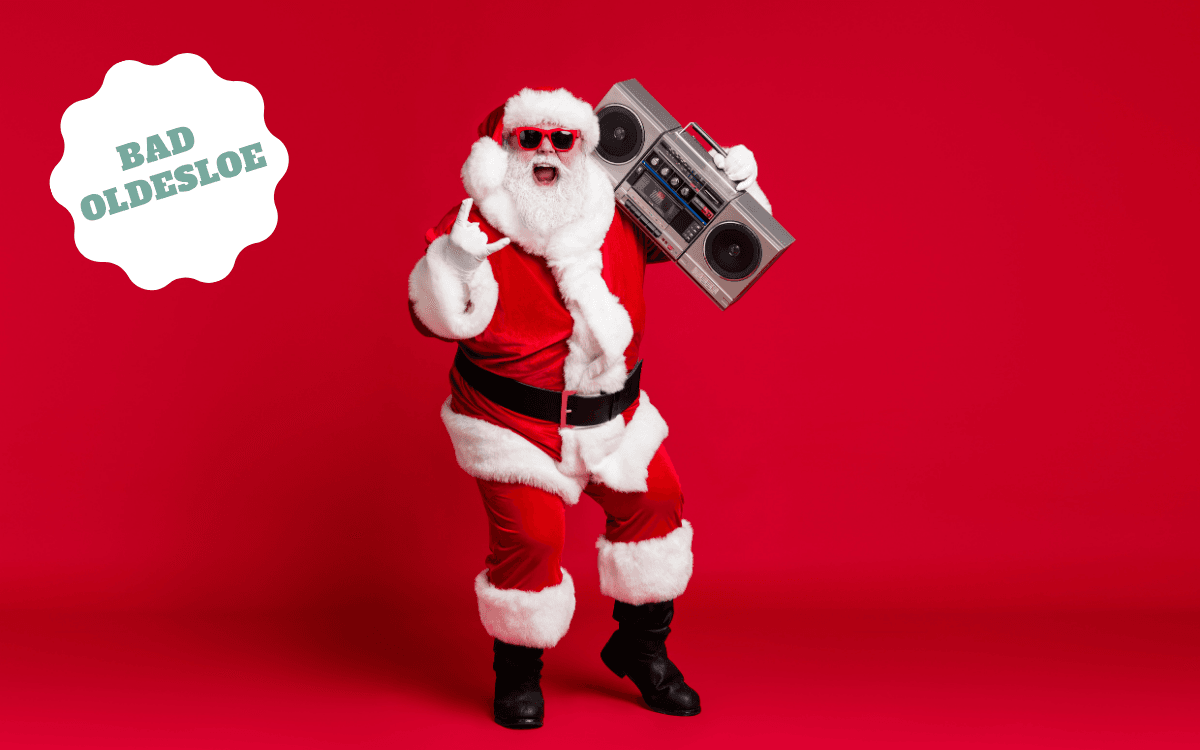 Santa Clause with Boom box