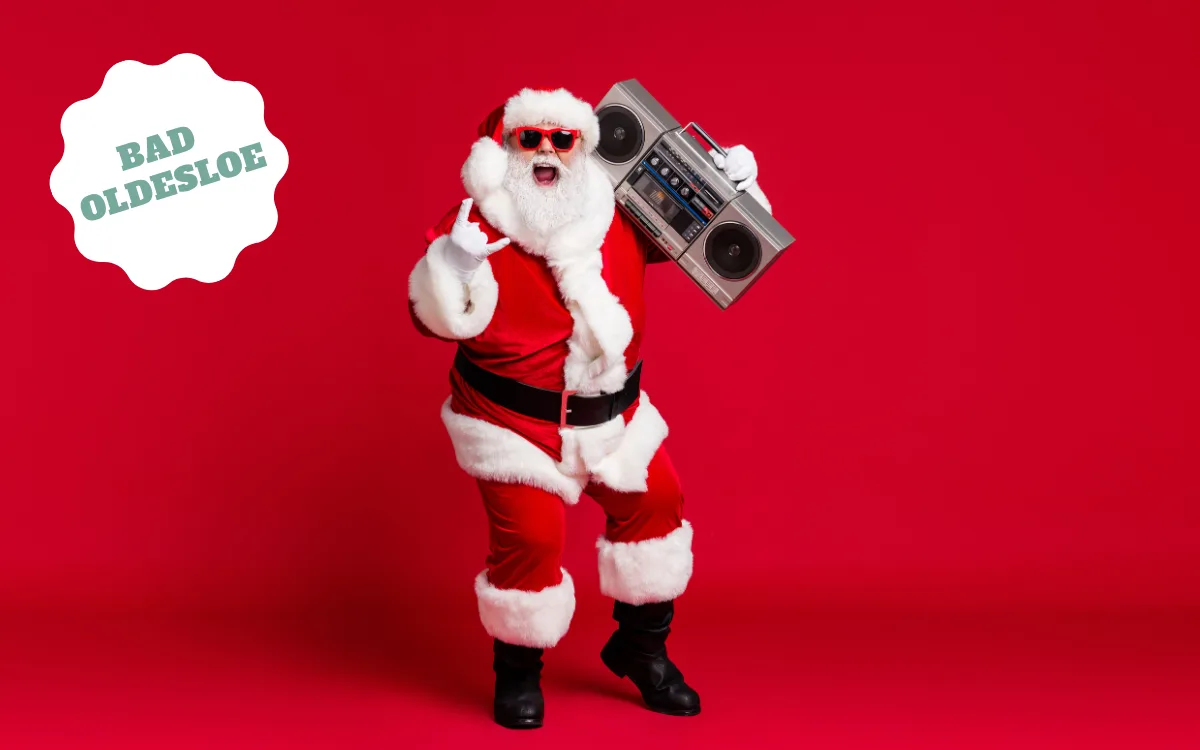 Santa Clause with Boom box