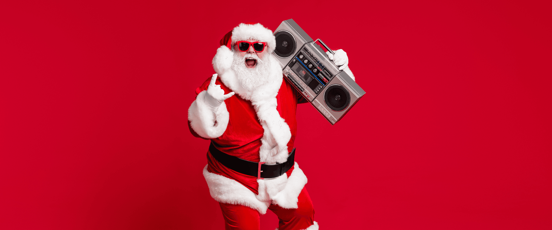 Santa Clause with Boom Box